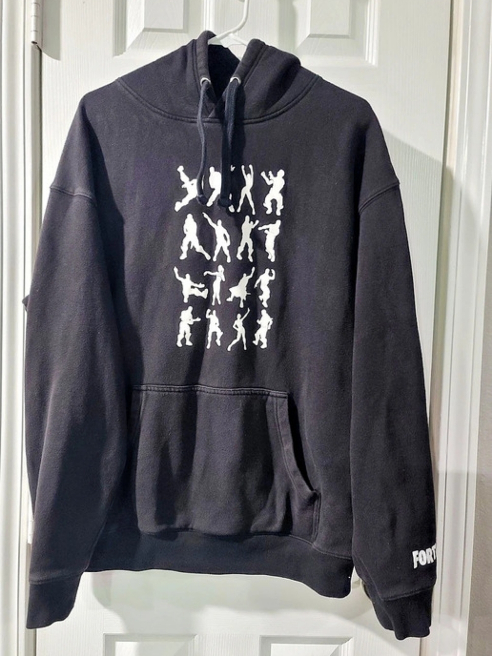 Fortnite Dance Emote Graphic Pullover Hoodie Black L